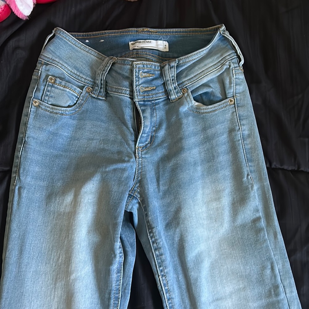 Low rise flare jeans
